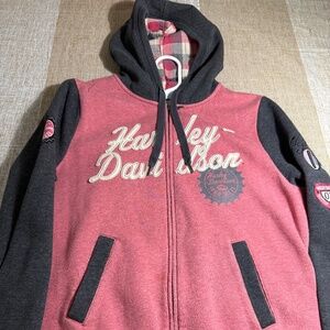 Harley-Davidson Pink Gray Hoodie size XL